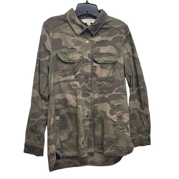 Adam Levine Mens Medium 100% Cotton Camo Long Sleeve Button Up Jacket - Picture 1 of 4